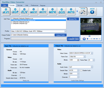 DAVIMAX Video Converter screenshot