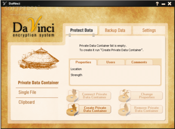 DaVinci Encryption System screenshot