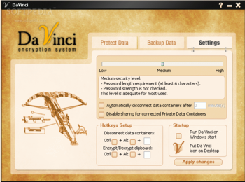 DaVinci Encryption System screenshot 3