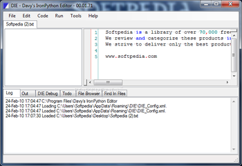Davy's Ironpython Editor screenshot