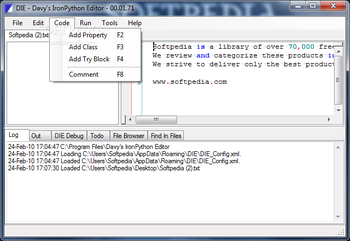 Davy's Ironpython Editor screenshot 2