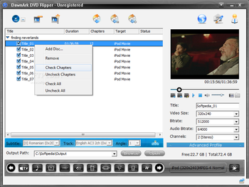 DawnArk DVD Ripper screenshot