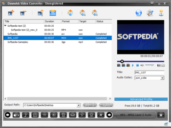 DawnArk Video Converter screenshot