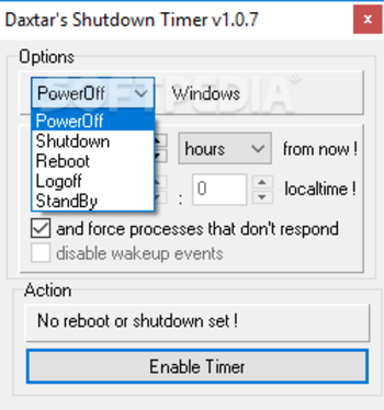 Daxtar's Shutdown Timer screenshot 2