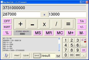 Day Maxi Calc screenshot 2