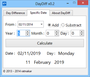 DayDiff screenshot 2