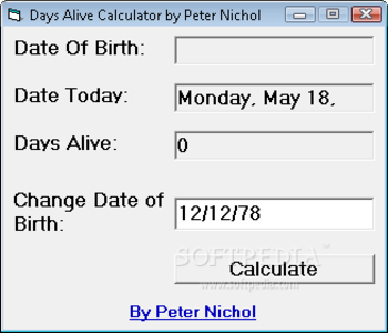 Days Alive Calculator screenshot