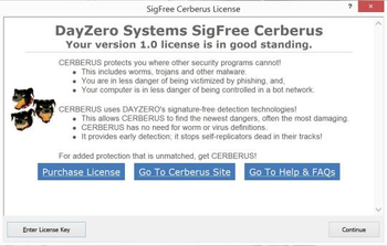 DayZero Systems SigFree Cerberus screenshot 2