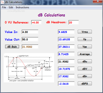 dB Calculations screenshot