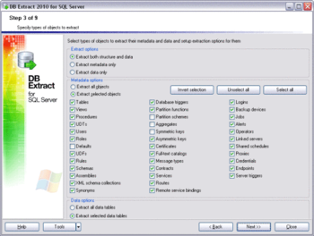 DB Extract for SQL Server screenshot