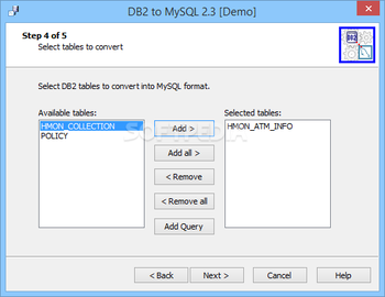 DB2 to MySQL screenshot 5
