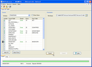 DB2ToAccess screenshot