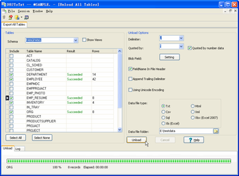 DB2ToTxt screenshot 2