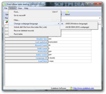 dBase viewer screenshot 5