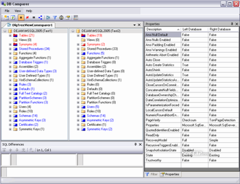 DBComparer screenshot 2