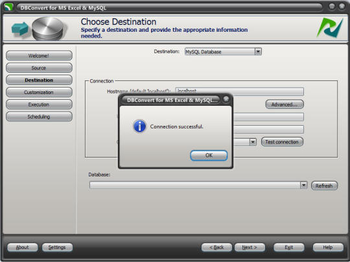 DBConvert for Excel and MySQL screenshot 2