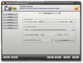 DBConvert for Firebird and MS SQL screenshot