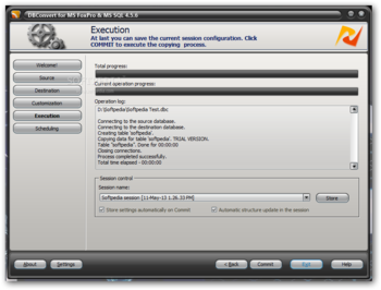 DBConvert for FoxPro & MSSQL screenshot 4