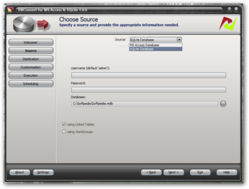 DBConvert for MS Access & SQLite screenshot