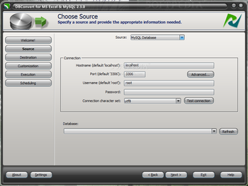 DBConvert for MS Excel & MySQL screenshot