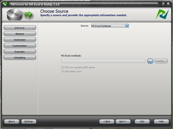 DBConvert for MS Excel & MySQL screenshot 2