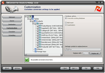 DBConvert for Oracle and MS SQL screenshot