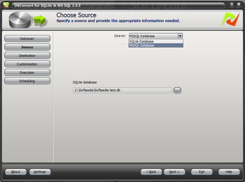 DBConvert for SQLite and MSSQL screenshot