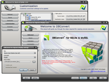 DBConvert for SQLite & MySQL screenshot