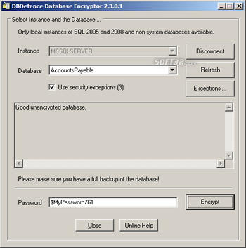 DbDefence screenshot 2