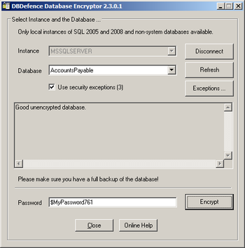 DbDefence screenshot 3