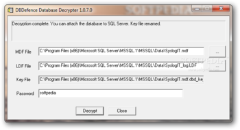 DbDefence Database Encryptor screenshot 4