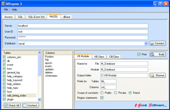 DBExpose screenshot