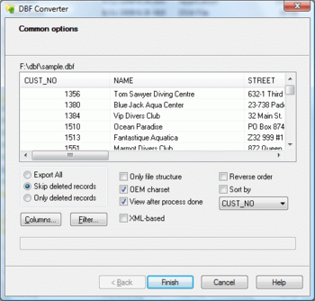 DBF Converter screenshot 2