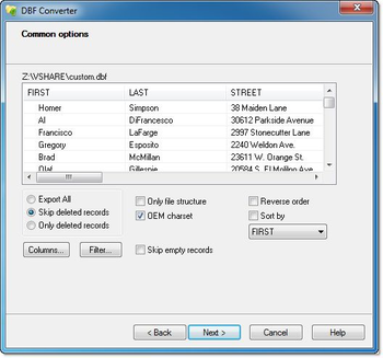 DBF Converter screenshot