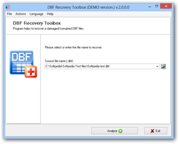 DBF Recovery Toolbox screenshot