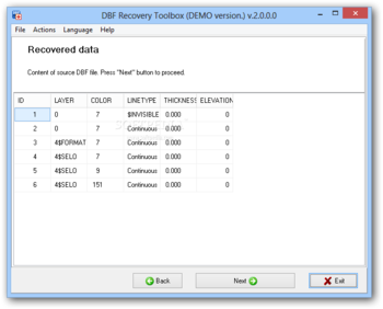 DBF Recovery Toolbox screenshot 2