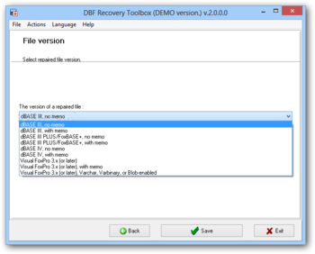 DBF Recovery Toolbox screenshot 4