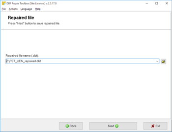 DBF Repair Toolbox screenshot 3