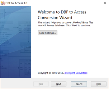 DBF-to-Access screenshot