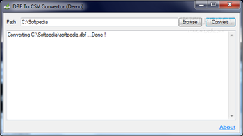 DBF to CSV Convertor screenshot