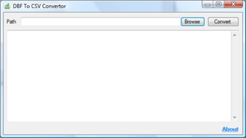 DBF to CSV Convertor screenshot