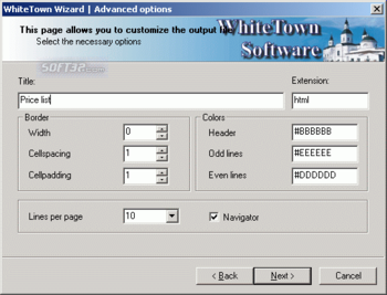 DBF to HTML screenshot 2