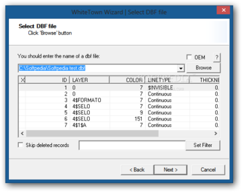 DBF to MDB (Access) screenshot