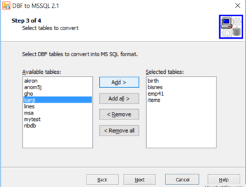 DBF to MSSQL screenshot 4