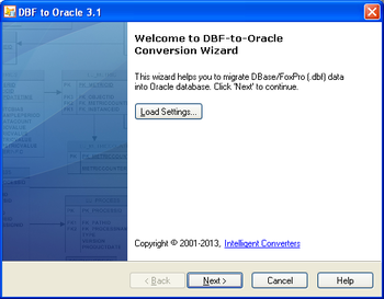 DBF to Oracle screenshot