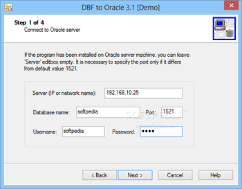 DBF to Oracle screenshot 2