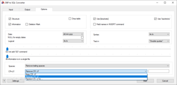 DBF to SQL screenshot 3