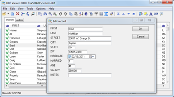 DBF Viewer 2000 screenshot