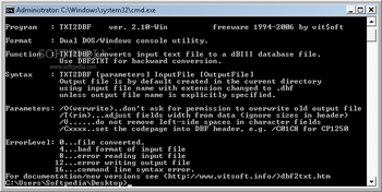DBF2TXT screenshot 2