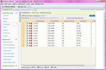 DbFacePHP screenshot 2